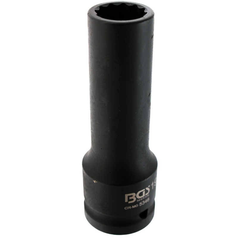 Cheie tubulara lunga de impact 12 puncte (dublu hexagon), 19mm, 3/4"