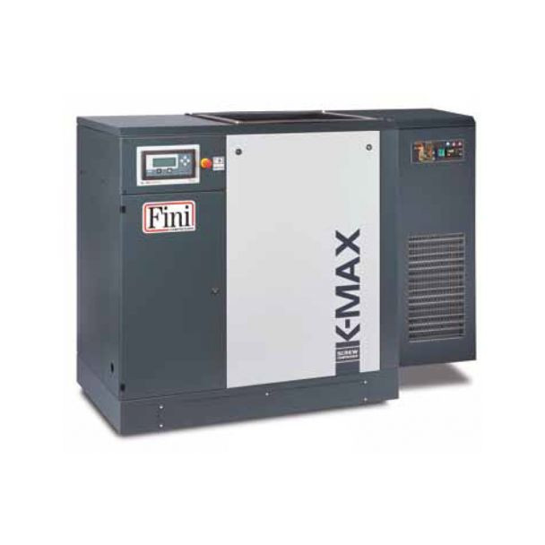 Compresor cu surub, turatie variabila, Fini K-MAX 22-10 ES VS, 22 kW, 10 bar, 3010 / 1170 l/min, cu uscator