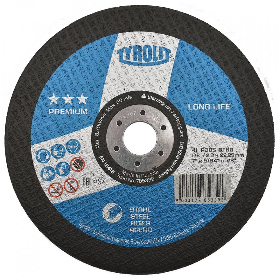 Disc abraziv pentru taiat metal 178x2x22.23 Premium***