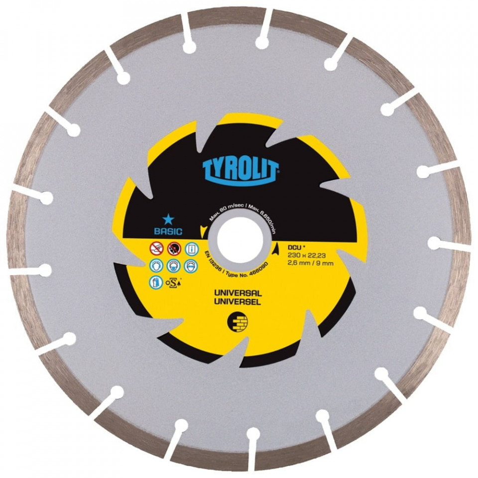 Disc diamantat pentru taiat universal 230x2.6x22.23 Basic*
