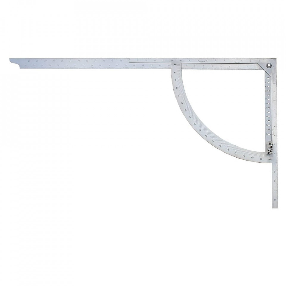 Echer cu raportor Alpha Mikro de 210x455 mm