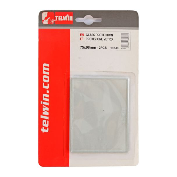 Filtru transparent pentru masca de sudura Telwin 802548, 75X98 mm, set 2 bucati