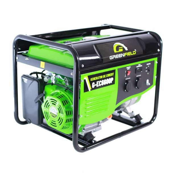 Generator de curent pe benzina Greenfield G-EC6600P, portabil, monofazat, 5.5 kVA, 5.5 kW