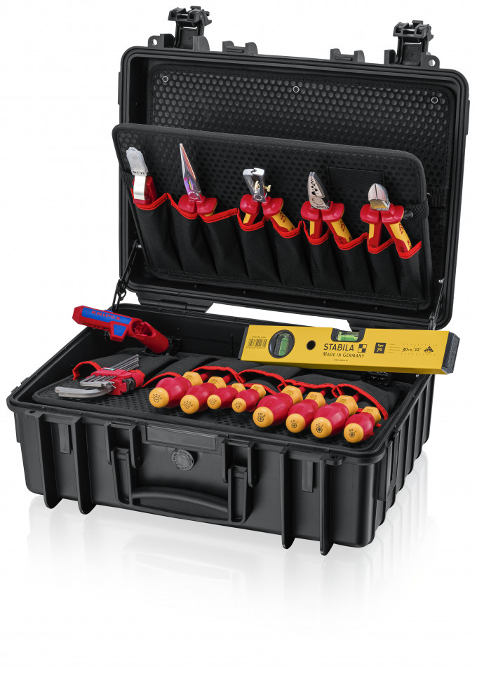 KNIPEX 00 21 34 HL S2 Cutie de scule „Robust23 Start” ptr. electricieni din 24 părți