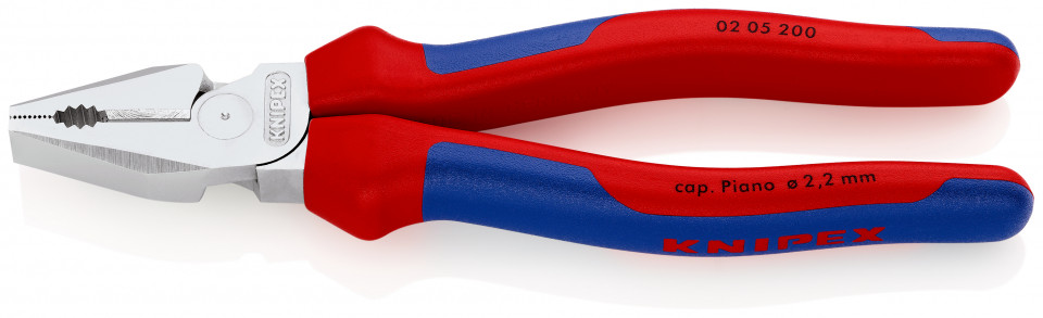 KNIPEX 02 05 200 Patenti Combi cu parghie mare cu manşoane multicomponent cromat 200 mm