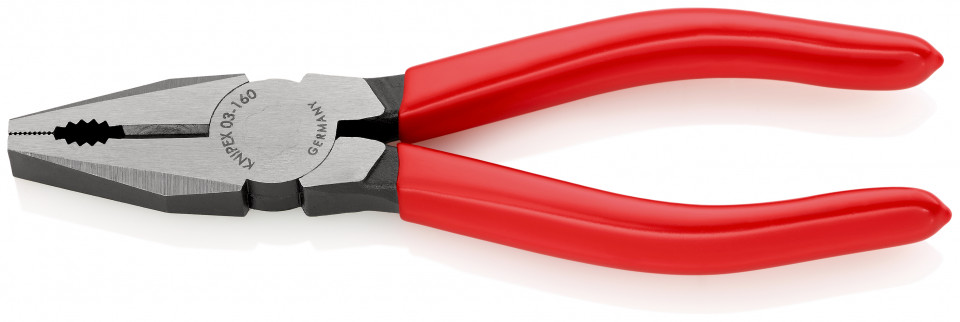 KNIPEX 03 01 160 Patent combinat acoperite cu plastic vopsit negru 160 mm