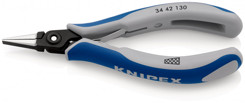 KNIPEX 34 42 130 Clește de apucare de precizie pentru sisteme electronice cu manşoane multicomponent brunat 130 mm
