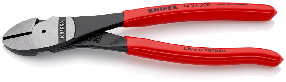 KNIPEX 74 21 200 Șfic de forță acoperite cu plastic vopsit negru 200 mm