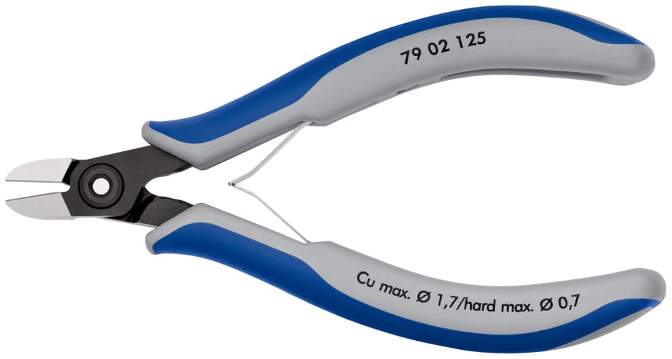 KNIPEX 79 02 125 Șfic de precizie pentru sisteme electronice cu manşoane multicomponent brunat 125 mm