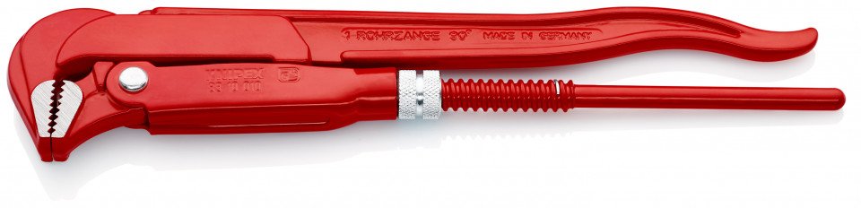 KNIPEX 83 10 010 clește pentru țevi la 90° vopsit electrostatic în roșu 310 mm