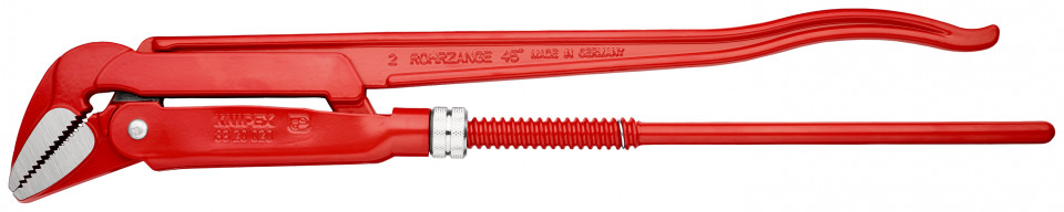 KNIPEX 83 20 020 clește pentru țevi la 45° vopsit electrostatic în roșu 570 mm