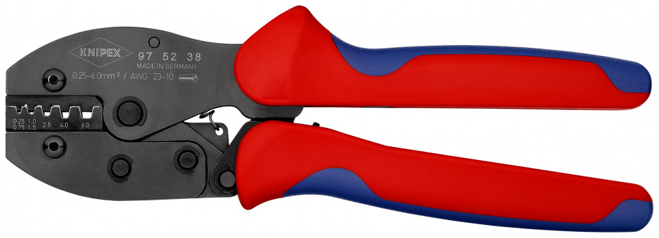KNIPEX 97 52 38 PreciForce® Clește de sertizat cu manşoane multicomponent brunat 220 mm