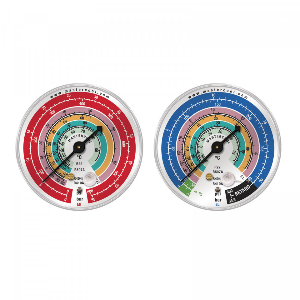 Manometru de presiune joasa R410A, R507, R404A, R22 MASTERCOOL
