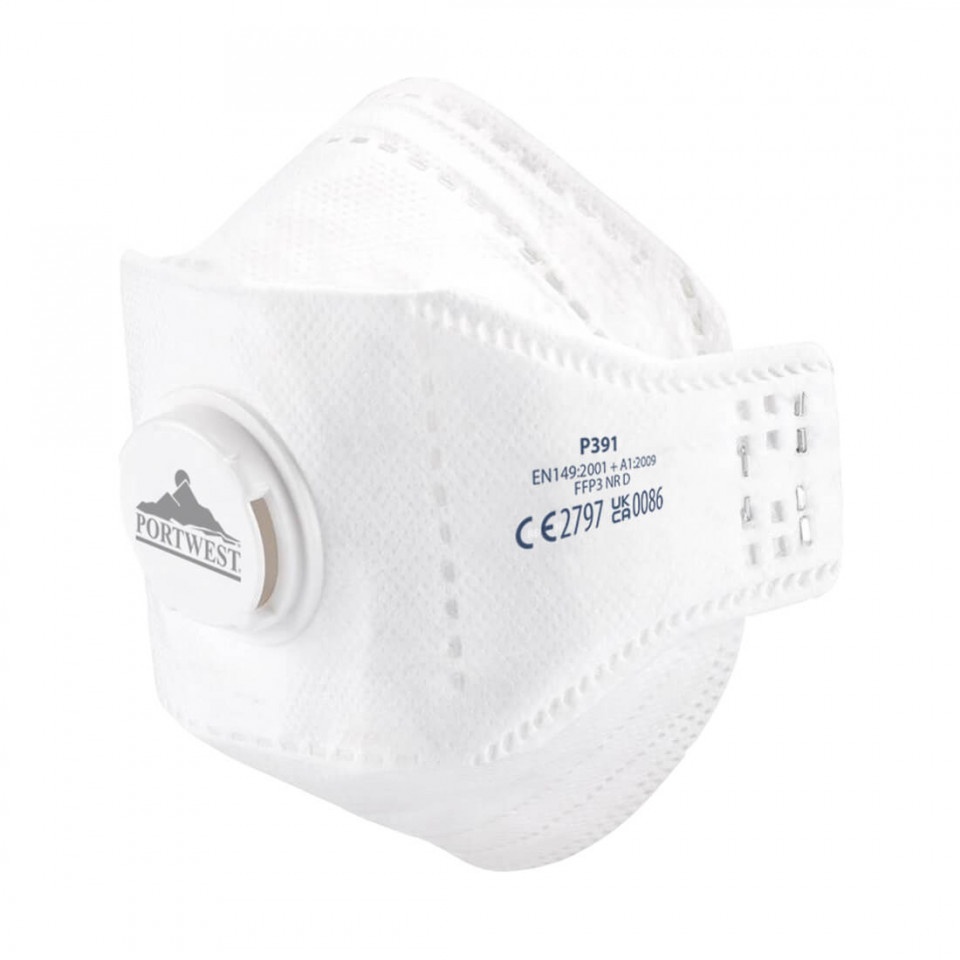 Masca de protectie cu valva Dolomite Fold EAGLE FFP3, pachet 10 buc, culoare Alb P391