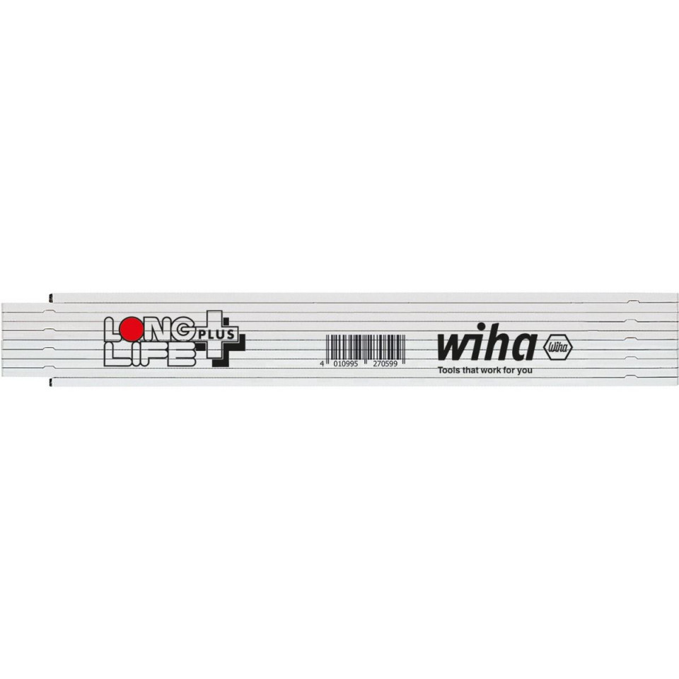 Metru tamplarie din poliamida armat cu fibra de sticla, WIHA LongLife Plus, 2 m
