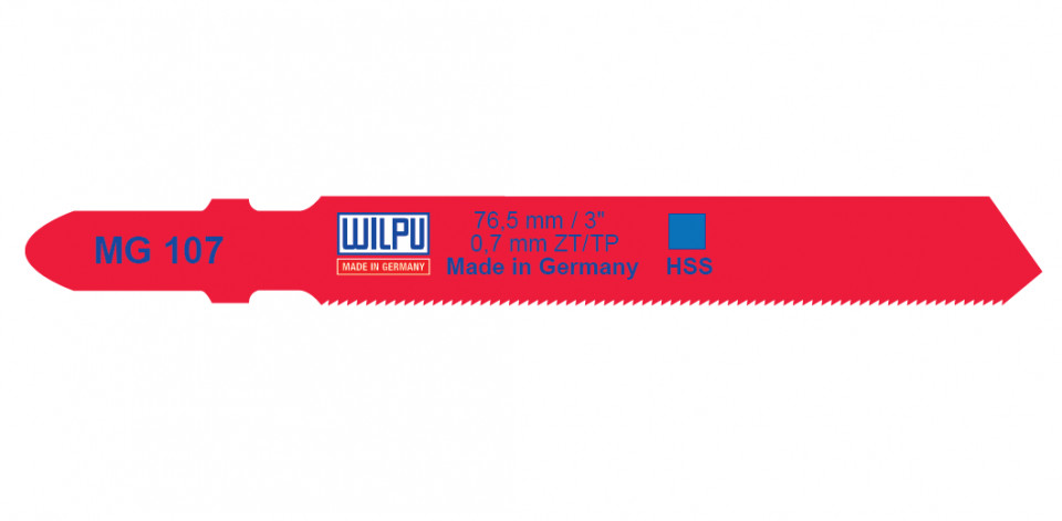 MG 107 Panza HSS pentru fierastrau vertical, prindere T, pentru metal / 5 bucati, DIM 76.5 x 7.8 x 1.0 mm