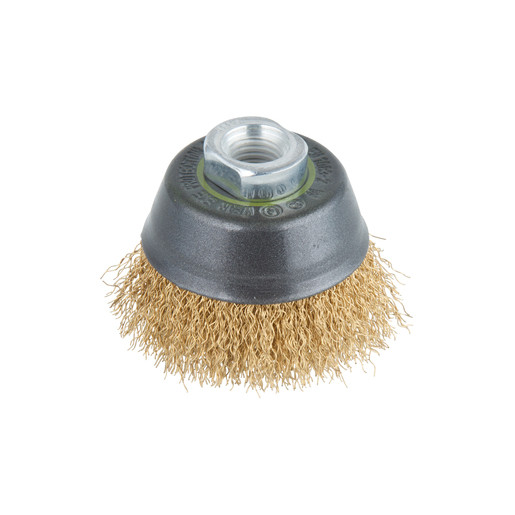 Perie de sarma tip oala de alama Wolfcraft 2748000, 70 mm, filet M14
