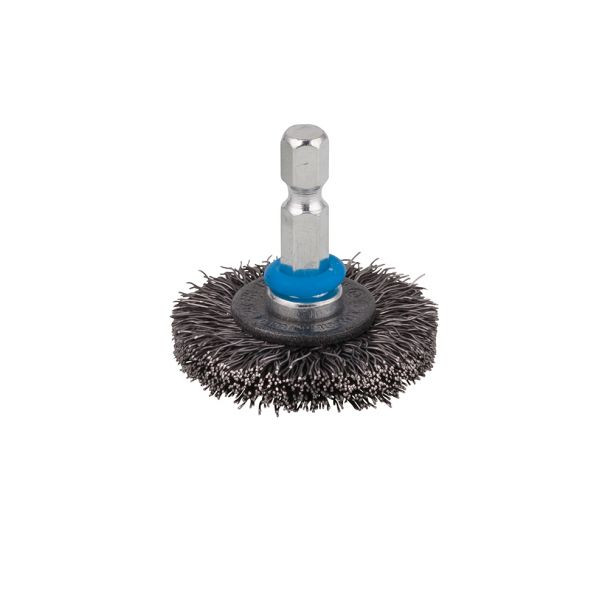 Perie tip disc cu fir ondulat Wolfcraft 2709000, tija hexagonala 1/4'', D 38 mm
