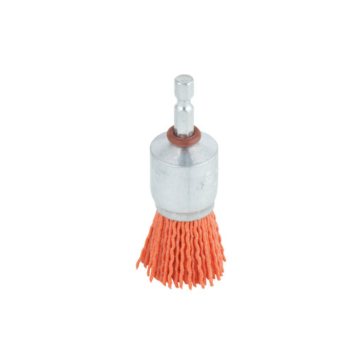 Perie Wolfcraft 1510000, tip pensula, D 25 mm, nylon rosu, tija hexagonala 1/4"