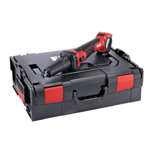 Polizor drept Flex DGE 25 18.0-EC, compatibil cu acumulatori Li-Ion 18 V, 6 mm, max 25000 rpm, in valiza L-BOXX