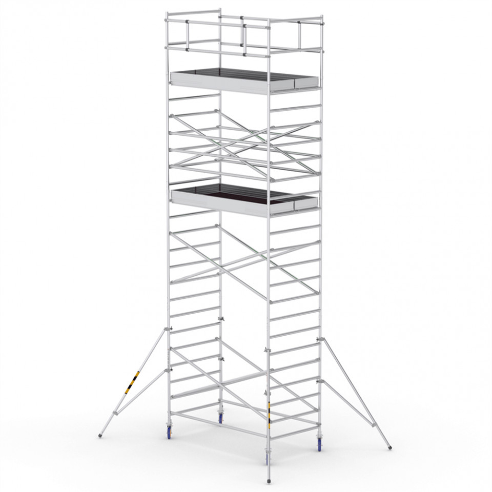 ProTUBE L8 Schela mobila profesionala din aluminiu H lucru 8,3m, podina 120 x 240 cm
