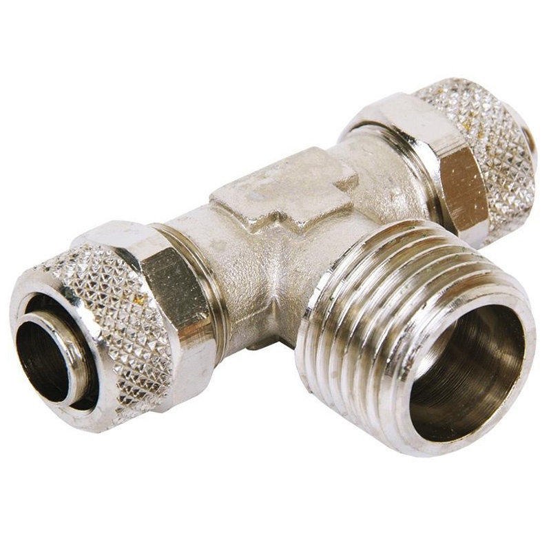 Racord tip T, filet 1/8", pentru furtun 8mm FIAC