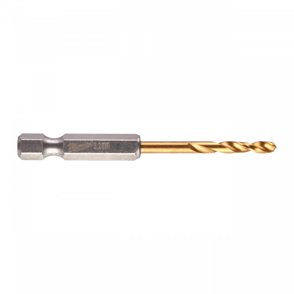 RED HEX - Burghie SHOCKWAVE™ HSS-Ground Titan pentru metal Milwaukee Ø 3.2x23x66,5 mm - blister 2 buc