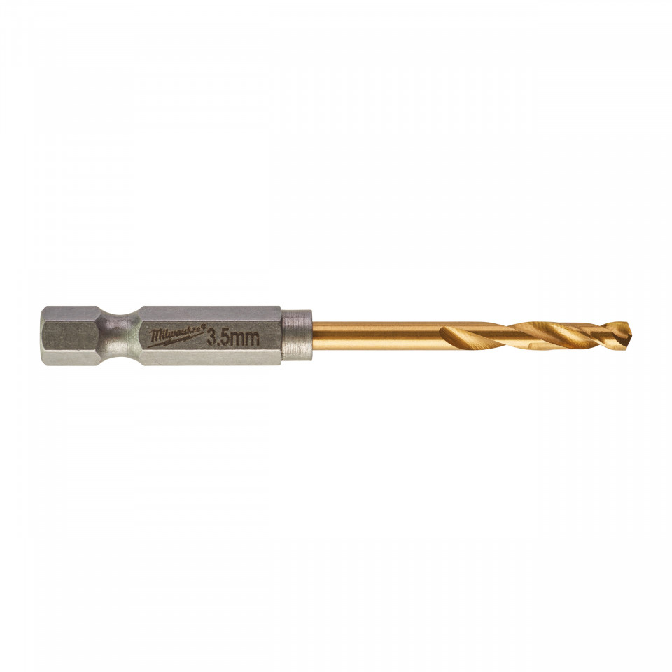 RED HEX - Burghie SHOCKWAVE™ HSS-Ground Titan pentru metal Milwaukee Ø 3.5x25x69 mm - blister 2 buc