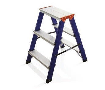 Scara dubla trei trepte din aluminiu - 260255