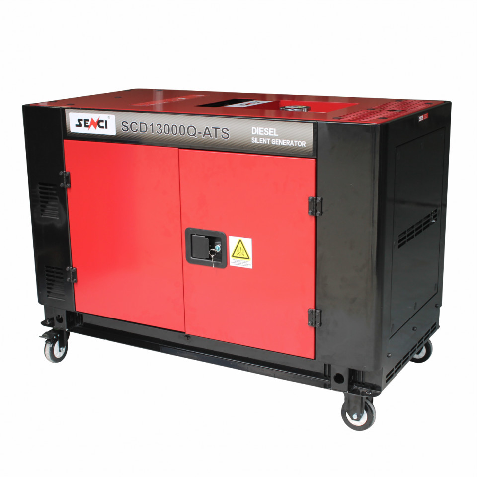 SENCI, Generator SCD13000Q-3-ATS, Putere max. 3,7 kw / 11 kW, 230V / 400V, AVR, motor Diesel