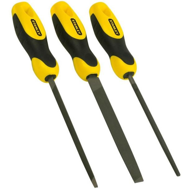Set 3 pile cu maner Stanley 150 mm