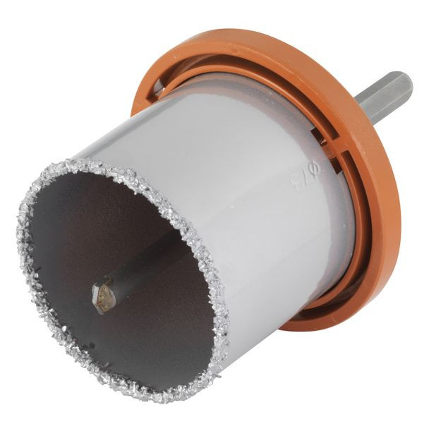 Set carota diamantata cu Adaptor si burghiu de centrare Wolfcraft 3470000, diametru D 73 mm, adancime de taiere 55 mm
