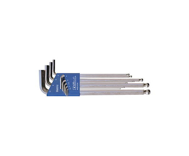 Set de 9 chei locas hexagonal extralungi cu cap sferic in suport de plastic, EKLIND 1.5-10 mm