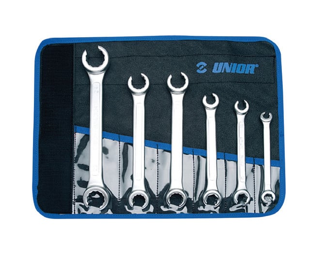 Set de chei inelare dublu decupate in husa 6 PIESE 8-24 mm