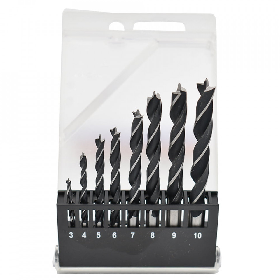 Set-Trusa Burghie pentru lemn DIN 7487 - 8 piese