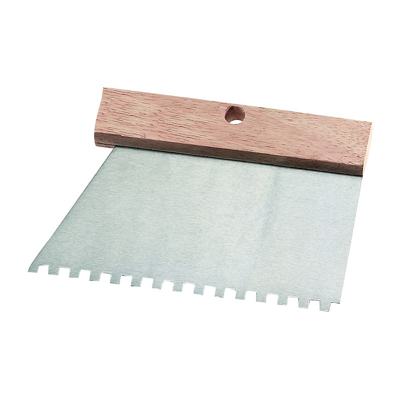 Spaclu inox 185 mm, cu dinti de 8 mm