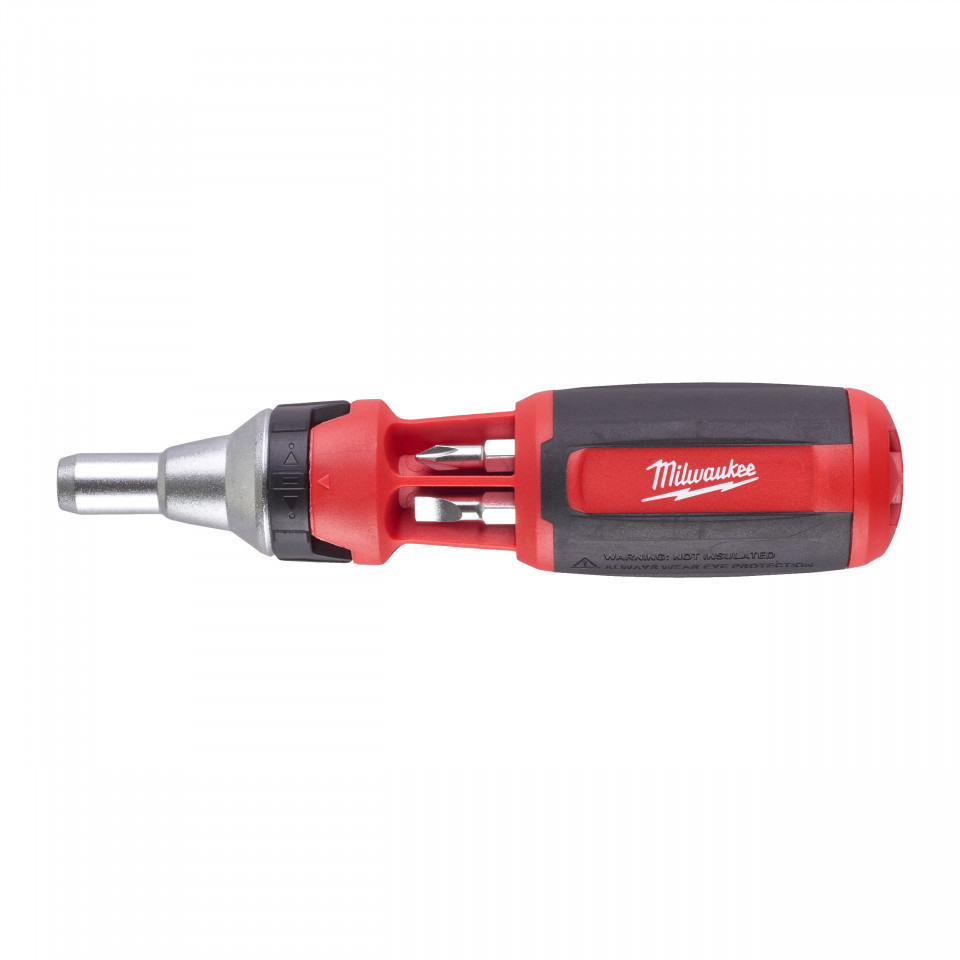 Șurubelniță cu clichet Milwaukee 9 în 1 - universală [ PH1 / PH2 / PZ1 / PZ2 / TX15 / TX20 / Slotted 0.8 x 5.5 mm ]