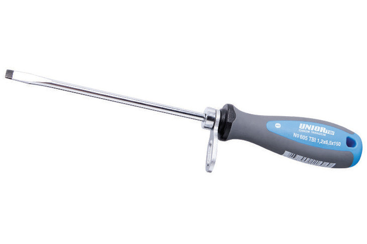 Surubelnita lata cu maner trimaterial cu inel pentru carabiniera, AXB 1.0 x 5.5