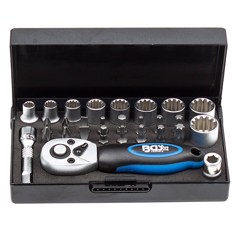 Trusa 28 piese chei 1/4" + varfuri