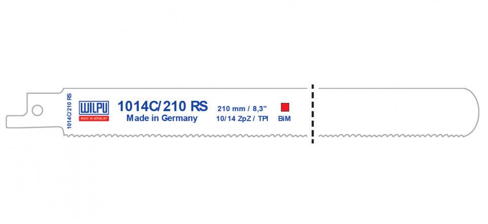 1014C/210 RS Panza Bi-Metal pentru fierastrau sabie pentru paleti / 250 bucati, DIM 225 x 19 x 1.27 mm