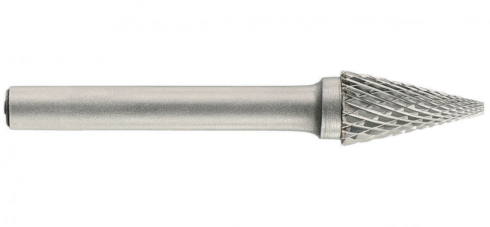 1031711 Freza din carbura de tungsten forma M - conica cu varf ascutit, tais dublu, tip D, DIM 4, Coada 6