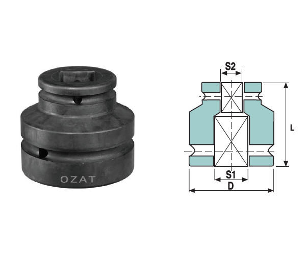 Adaptor de impact mama-mama OZAT 3/4" 3/4" L50mm