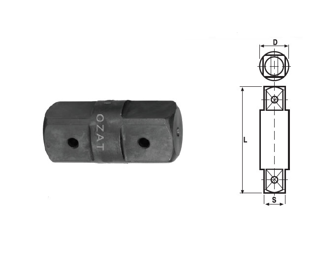 Adaptor de impact tata-tata 5/8", PATRAT 5/8"