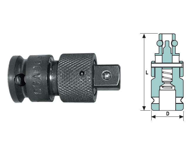 Adaptor OZAT de impact cu prindere rapida 1/2" 1/2", L60mm