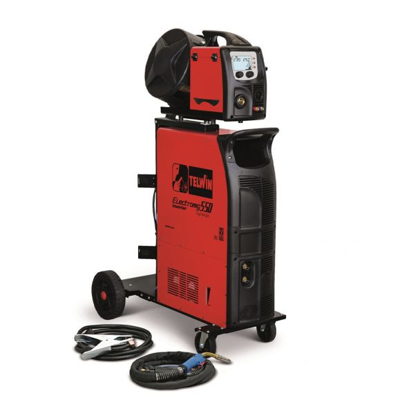 Aparat sudura MIG-MAG/FLUX/BRAZARE/ MMA/TIG-DC LIFT Telwin ELECTROMIG550SYNERGIC, 500 A, sarma otel 0.6-2.4 mm, electrozi 1.6-8 mm, cu accesorii