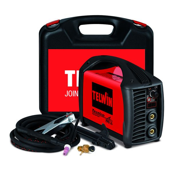 Aparat sudura TIG/ MMA Telwin TECNICATIG190DC-LIFT-VRD_ACC, 170 A, electrozi 1.6-4 mm, cu accesorii TIG in valiza de plastic