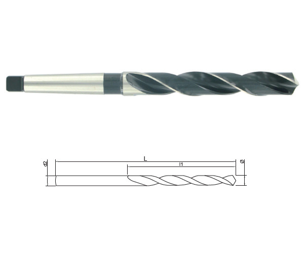Burghiu cilindric Tivoly cu coada conica pentru metal DIN 345, tip N, 118, DIM 5.0