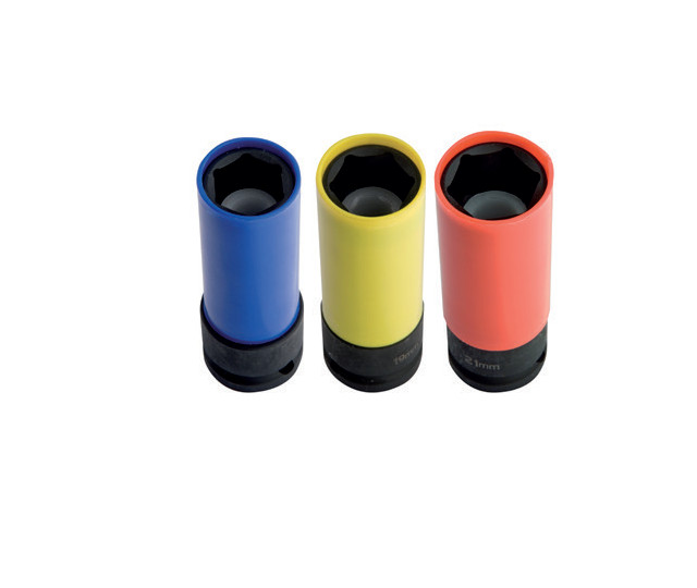 Cap cheie tubulara de impact UNIOR 1/2" pentru jante din aliaj, varianta lunga, 21mm L130mm