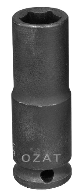 Cap cheie tubulara impact OZAT 3/8" 6 laturi, lunga 17mm L65mm