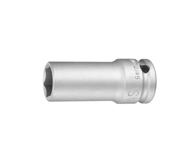 Cap cheie tubulare de impact lunge cu pereti subtiri ASW 3/8" 13mm L50mm